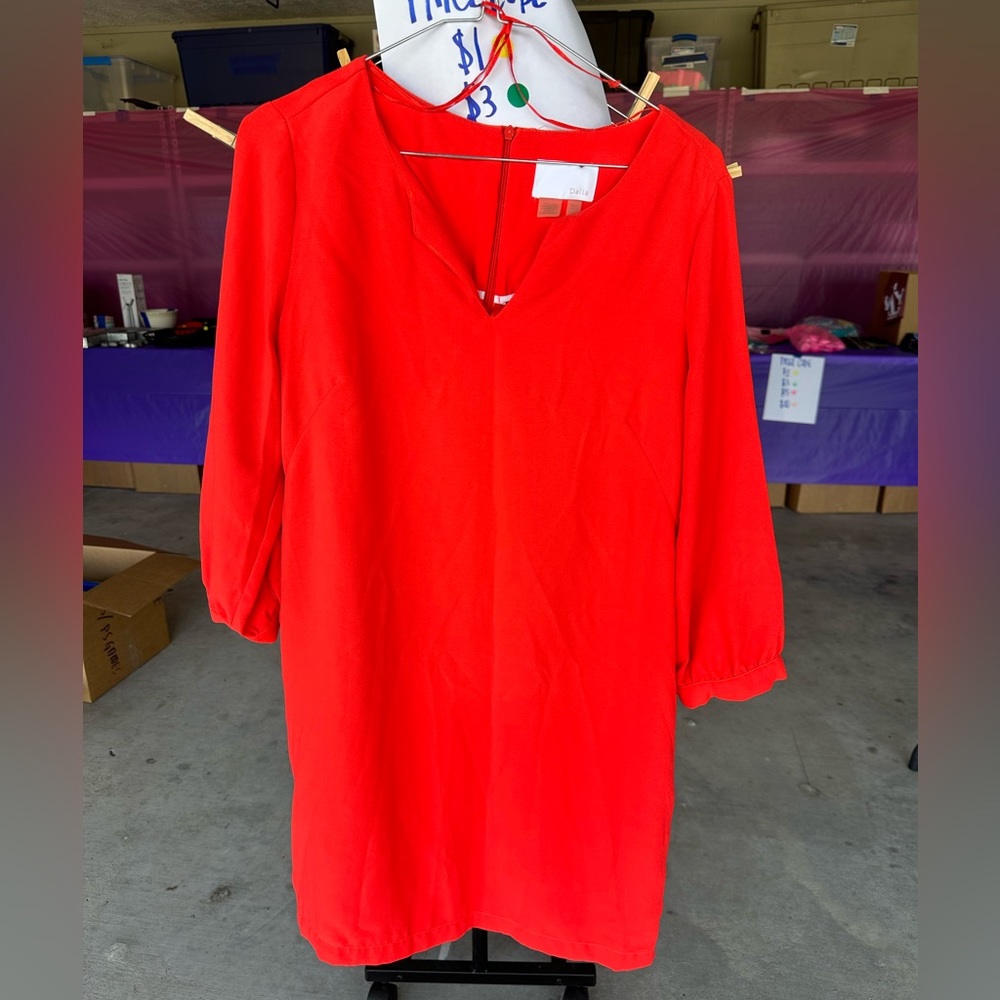 Orange Dalia Shift Dress